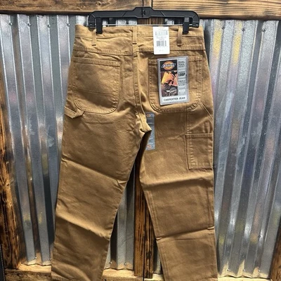 Dickies Mens Relaxed Fit Heavyweight Duck Carpenter Pants 34x32 New With Tags - Image 1 of 4