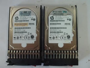 *Lot Of 2* HP MBF2300RC EG0300FBDSP 300GB 2.5" SAS 10K HDD w/ Caddy (V1468) - Afbeelding 1 van 4