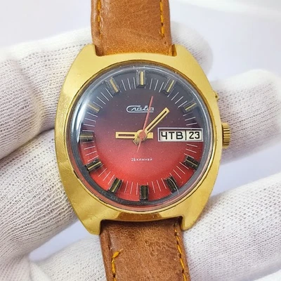 ⭐ Rare VINTAGE Soviet watch Slava mechanical 2428 26 jewels Made in USSR 1980s. - Image 1 of 4