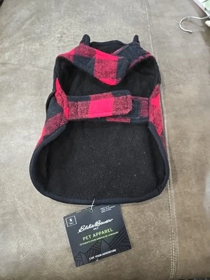 Chaqueta/abrigo Eddie Bauer Pet perro/gato/conejo búfalo a cuadros invierno forrado de lana nuevo con etiquetas Foto 1 de 4