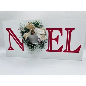 Christmas Sign Noel Wooden Light Up Xmas Wreath Home Room Decoration 12"x5.5" - Picture 1 of 9