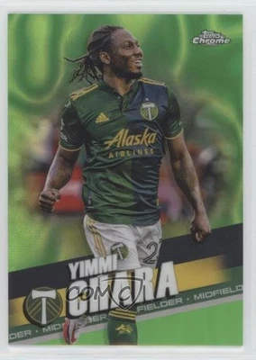 2022 Topps Chrome MLS Neon Green Lava Refractor /99 Yimmi Chara #164 - Image 1 of 2