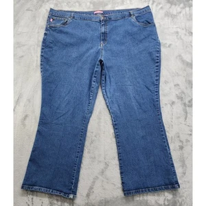 Woman Within Jeans Womans 30W Blue Perfect Relaxed Bootcut Stretch Cotton Denim - Picture 1 of 13