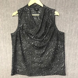 Mossimo Shirt Womens 2XXL XXL Black Sleeveless Blouse Top Cowl Lightweight - Picture 1 of 13