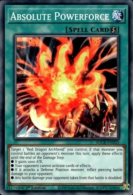 Absolute Powerforce - 1st Edition SDCK-EN025 - NM - YuGiOh - Image 1 of 2