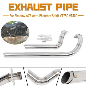 Tubo de escape cromado con silenciador extraíble para Honda Shadow VT750 VT400 - Imagen 1 de 8