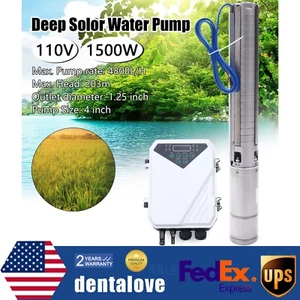 Kit Controlador MPPT Sumergible Bomba de Agua Solar 4" 2 HP Bomba de Pozo Profundo DC 110V - Imagen 1 de 21