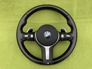 BMW F15 F16 X5 X6 M SPORT LEATHER STEERING WHEEL HEATING LANE ASSIST COMPLETE - Picture 1 of 24