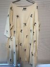Disney Parks Mickey And Minnie Mouse Silhouettes Print On Cream Lined Dress 3X