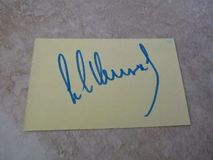 Edward M Kennedy Senator Vintage Signed Autographed 1979 2.5" x 4" Cut Paper - Picture 1 of 2