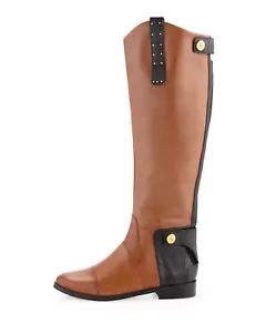 Sam Edelman Dara Leather Riding Boot Knee High NEW Brown Rare - Imagen 1 de 4
