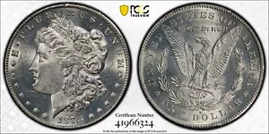 1878-S Morgan Silver Dollar PCGS MS62 W/ Gold Shield - Picture 1 of 5