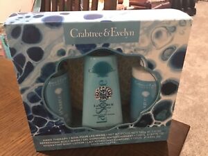 CRABTREE & EVELYN LA SOURCE HAND THERAPY 3.5 OZ LOTION BODY WASH LOOFAH NEW