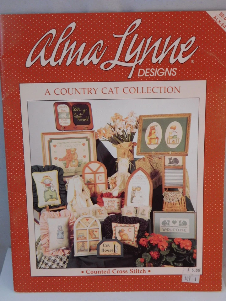Alma Lynne Country Cat collection Counted Cross Stitch Graph Book  - Image 1 of 1