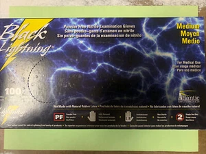 Black Lightning Nitrile Exam Gloves, Tough, 7mil, Size Medium, 100 Gloves BLM - Imagen 1 de 1