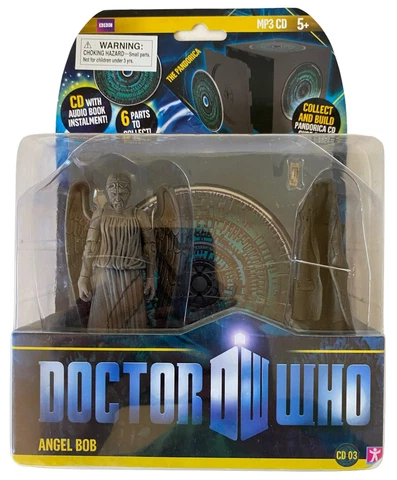 Doctor Who Weeping Angel Bob Action Figure NEW w Pandorica Box Wall Piece & CD Cover