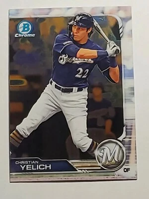 Christian Yelich 2019 Bowman Chrome #63 Milwaukee Brewers - Image 1 of 2