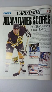 ADAM OATES BOSTON BRUINS RIVISTA RITAGLIO PAGINA 1993 FLEER ULTRA HOCKEY CARD ANNUNCIO - Foto 1 di 1