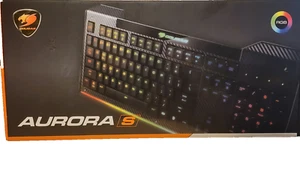 KEYBOARD COUGAR AURORA S RGB MULTICOLOR USB WIRED GAMING 8 BACKLIGHT EFFECTS - Picture 1 of 12