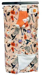 Halloween Theme Cozy Blanket with Ultra Soft Cozy Socks - Picture 1 of 4