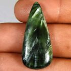 18.95Cts100%Natural Green Seraphinte Pear Cabochon Loose Gemstone
