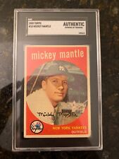 1959 Topps Baseball #10 MICKEY MANTLE.............SGC AUTHENTIC