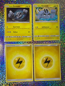 Pokemon TCG Alolan Geodude: Team Up 34/181; Guardians Rising 40/145 - Picture 1 of 15