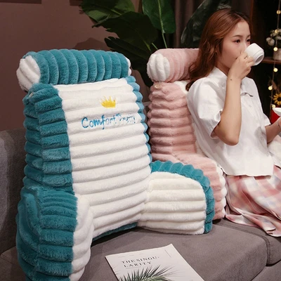 Cuddle Cushion Back Lumbar Support Head Rest Bed Reading Pillow Plump Soft Arms