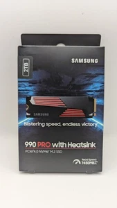 Samsung - 990 PRO 2TB SSD PCIe Gen 4x4 NVMe w/Heatsink NEW PS5 compat. SEALED! - Afbeelding 1 van 2