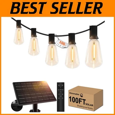 Waterproof 100ft Solar String Lights with Remote - Perfect for Gardens & Pools - Image 1 of 4