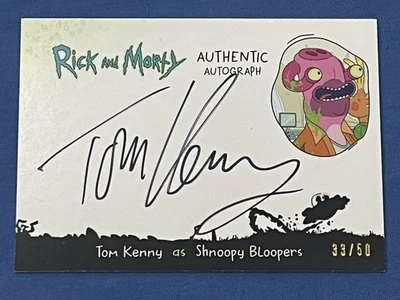 Rick and Morty Cryptozoic Season 3 Autograph Tom Kenny Shnoopy Bloopers /50 SSP - Image 1 of 4