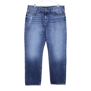 Pantalones de mezclilla True Religion para hombre talla 38X33 azules bobby relajados holgados rígidos puntada SN - Imagen 1 de 13