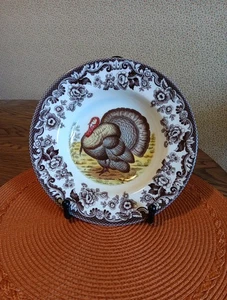 Spode NEW!!! THANKSGIVING Woodland Turkey Soup Pasta Bowl 9” England - Picture 1 of 8