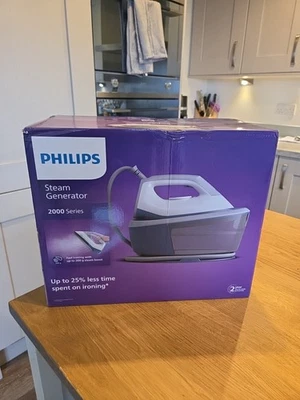 PHILIPS 2000 Series PSG2000/20 Steam Generator Iron - Blue & White - Image 1 of 4