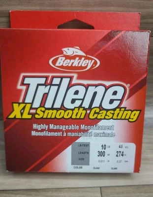 Berkley Trilene XL Fishing Line 300 yd Clear 10 Lb Test Monofilament New In Pack - Image 1 of 4