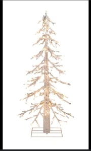Holiday Living 5 ft. Twinkle Crystal Iced Indoor/ Outdoor Tree White LED Lights - Picture 1 of 3