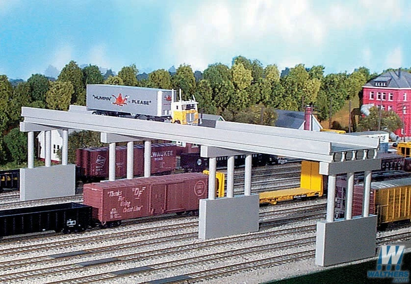 Modern 150' Highway Overpass With 4 Piers Kit by Rix Products -ho-scale
