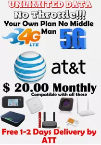 AT&T Unlimited Data Hotspot Plan – Only $20/Month! | For Active Accounts Only - Picture 1 of 9