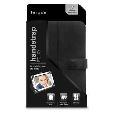 Targus Samsung Galaxy Note Slim Case Folio Kickstand Handstrap 8" Black - Image 1 of 2