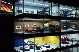 Diorama 1/43 Garaje Modelo LED Lichit Aparcamiento Showroom Escena Vitrina Modelo DE - Imagen 1 de 111