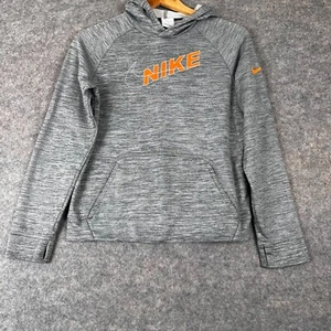 Nike Gray Hooded Pullover Long Sleeve sweatshirt Thumb Holes Youth/Kids Size XL - Picture 1 of 12