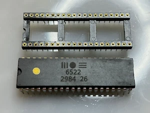 ✅ SET MOS 6522 + HOLE DIP VIA IC COMMODORE VIC-20 1541/APPLE III ORIC-1 ACORN ✅ - Picture 1 of 2