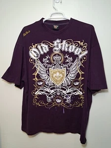 Old Skool Short Sleeve TShirt Men size 4X Purple. - Picture 1 of 7
