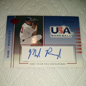 Mark Romanczuk 2003 UD Team USA Signatures AUTOGRAPH #S-9 ***27/250***