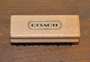 Vintage Coach 3" Größe Taschenbürste Holz Wildleder Handtasche Made Germany - Bild 1 von 3