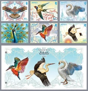 Jersey Stamps: Europa CEPT "Birds & Symbolism" Presentation Pack MNH 6v Set 2019 - Picture 1 of 6