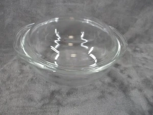 Pyrex 023 Covered Casserole Dish Round Clear Glass 1.5 Quart For Oven Microwave - Picture 1 of 12
