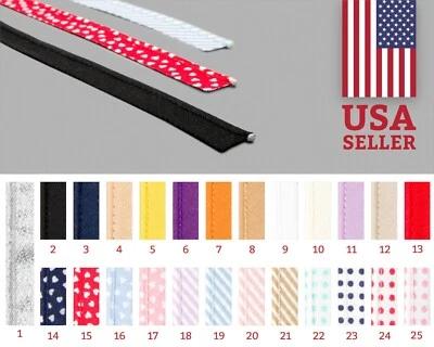 Tubería de algodón sesgada de 5 mm hecha en España | Cinta de coser inserción cubierta encuadernación Foto 1 de 2