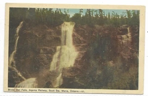 Sault Ste Marie Ontario Postcard Bridal Veil Falls Algoma District Unused - Picture 1 of 2