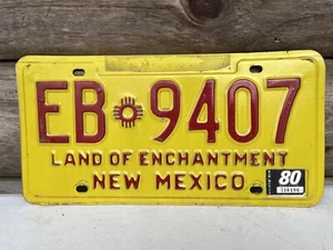 vintage New Mexico license plate-1980 Land Of Enchantment BERNALILLO County - Picture 1 of 3
